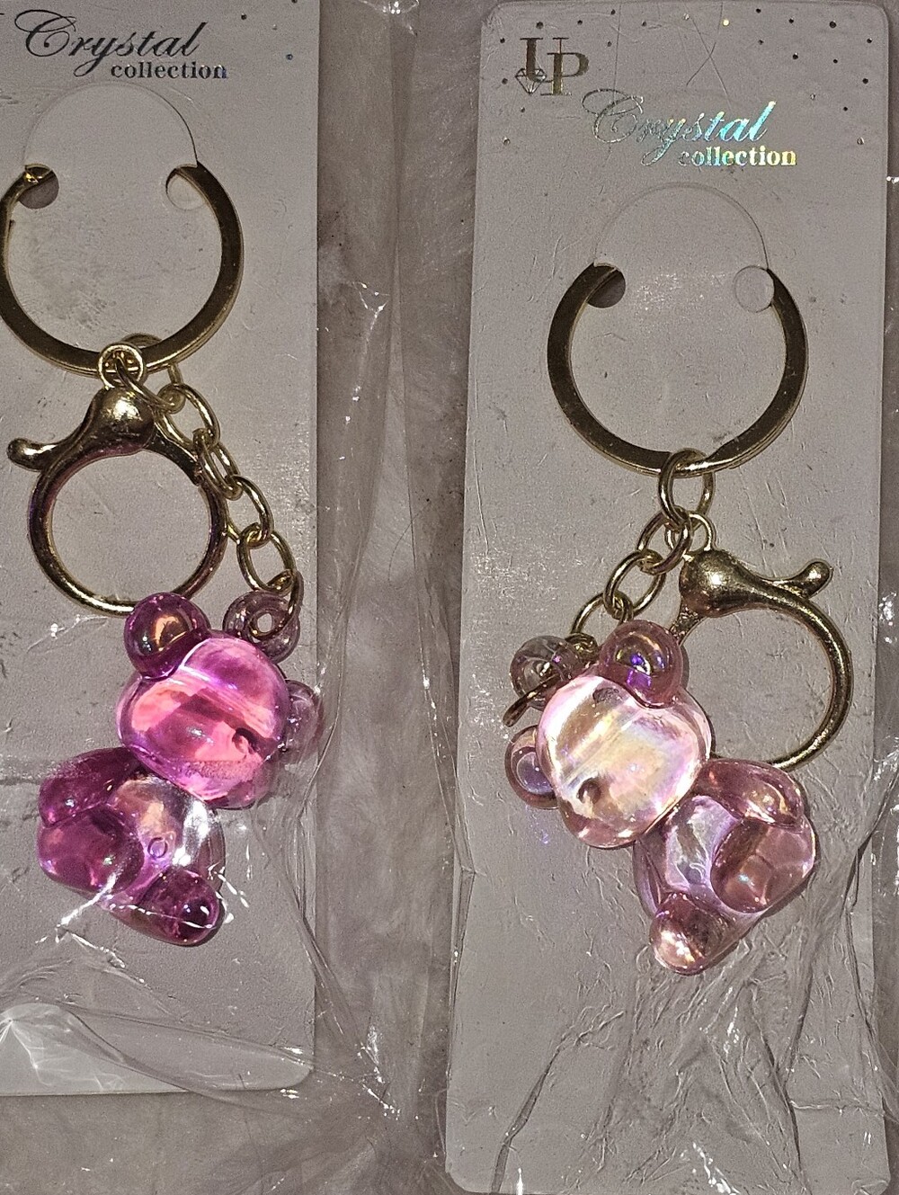 Translucent Pink Or Lavendar Gummy Bear Keychain/bag Charm (Buyers Choice)